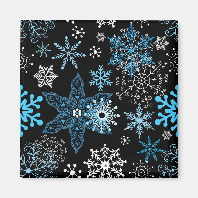 Snöflingemönster Magnet (Framsidan)