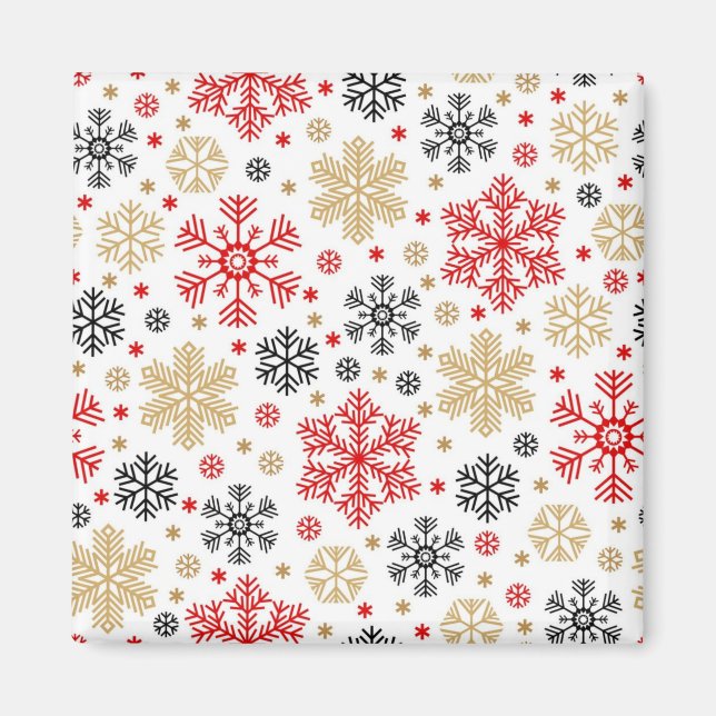 Snöflingemönster Magnet (Framsidan)
