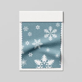 Snöflingemönster, Vita Snöflingor, Snö, Grå Tyg