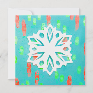 Snöflingeskort Julkort