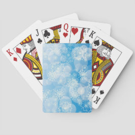 Snöflingespelkort med bakgrund casinokort