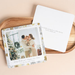 Snöflingkort för Guld och Silver Julkort