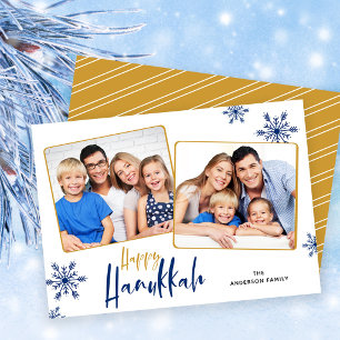 Snöflingor 2 Bilder Glad Hanukkah Julkort