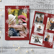 Snöflingor 6 familjefoto collage manus jul