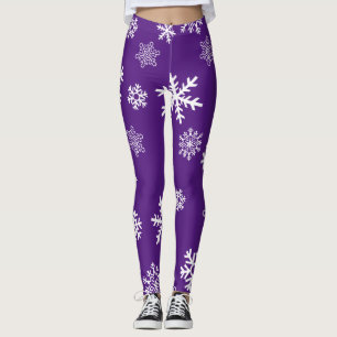Snöflingor Anpassa Bakgrundsfärg Leggings