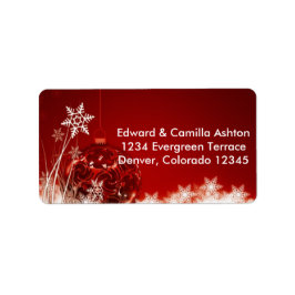 Snöflingor Anpassadets juladressetikett Adressetikett
