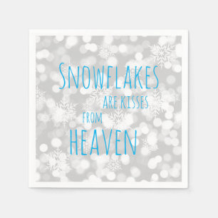 Snöflingor är kyssar från himmel pappersservett