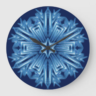 Snöflingor Art 11 Väggspärrar och numeriska altern Stor Klocka