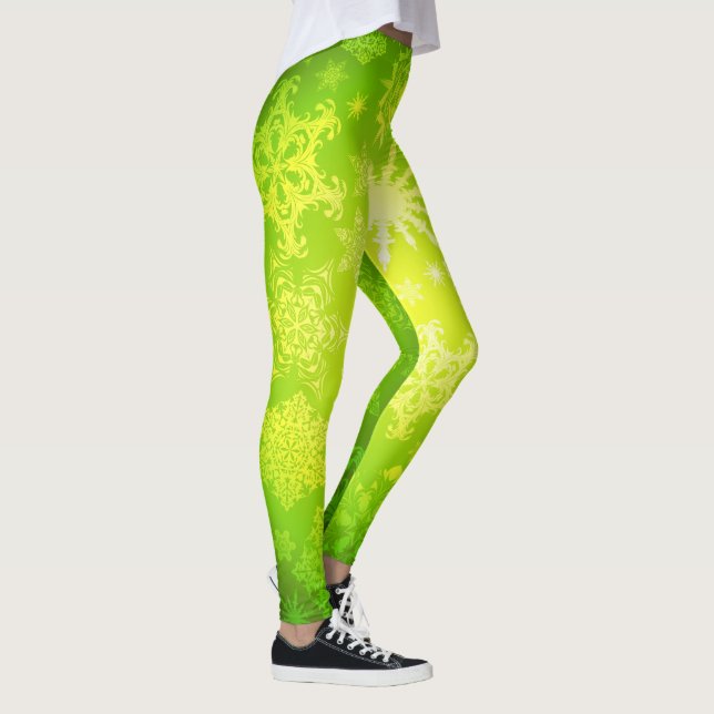 Snöflingor Art 5-10-avbildningsalternativ Leggings (Höger)