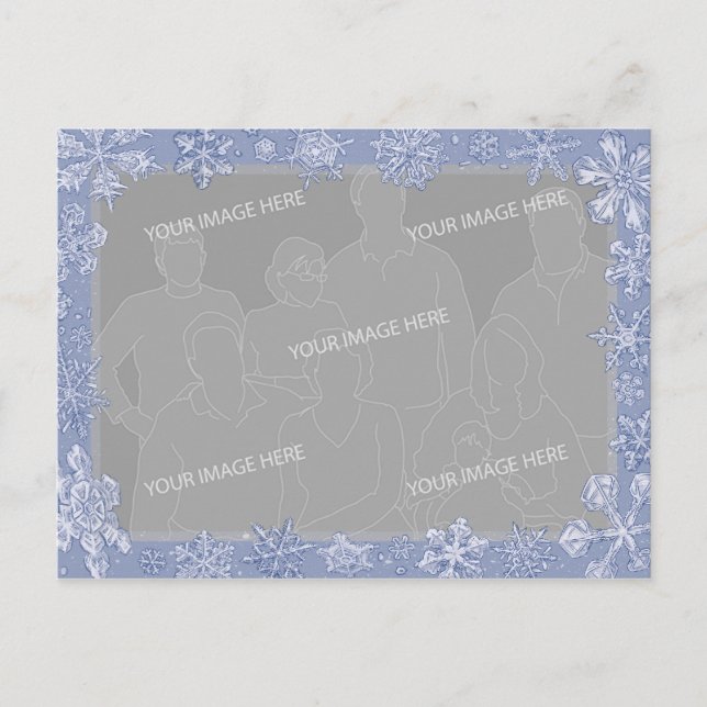 Snöflingor Art Ram Personlig Foto 1 Vykort (Framsida)
