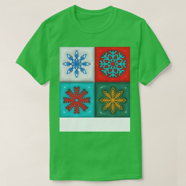 Snöflingor av plast t shirt (Design framsida)