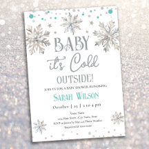 Snöflingor Baby Det är kallt ute Baby Shower