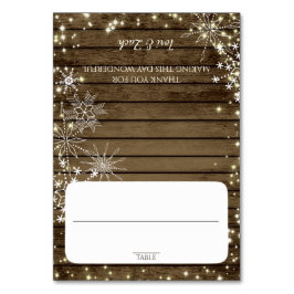 Snöflingor Barn Wood-platskort Bordsnummer