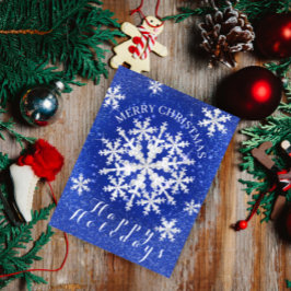 Snöflingor Blå Vita Vykort