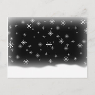 SNÖFLINGOR BLACK VYKORT