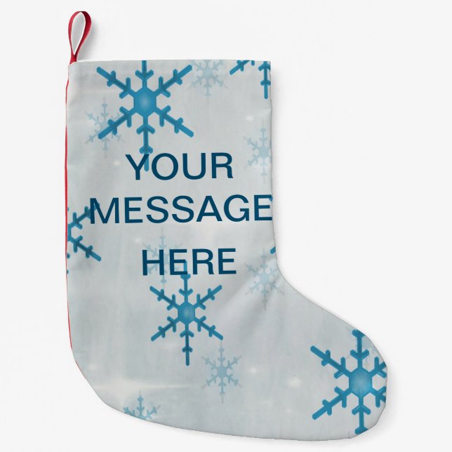 Snöflingor Bling Liten Julstrumpa (Framsidan)