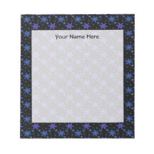 Snöflingor Blue Lila på Black