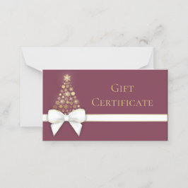 Snöflingor Bow Violet Red Julgran-presentkort Placeringskort