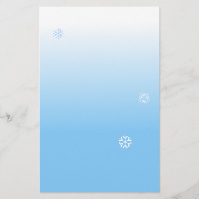 Snöflingor Brevpapper (Framsida)