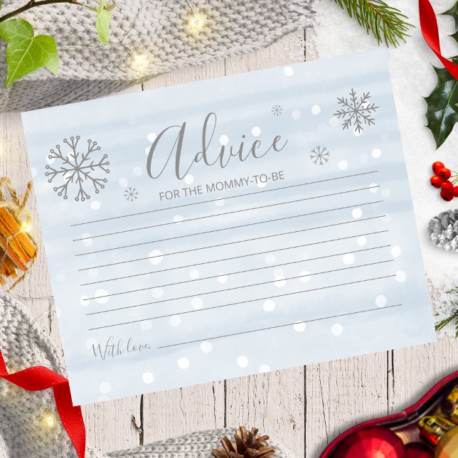 Snöflingor budgeterade Pojke-stödkort för visnings (Skapare uppladdad)