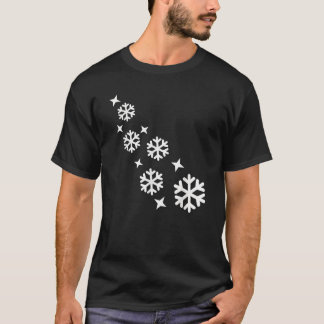 Snöflingor Butik Snöflingor Stjärnor Vintersporter T Shirt