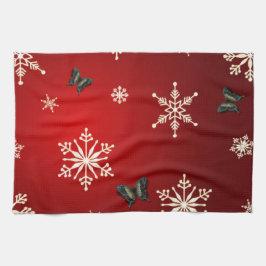 Snöflingor & Butterflies Kökshandduk