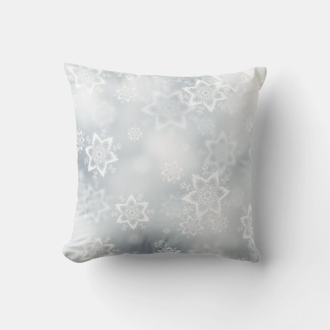 Snöflingor Dekorativ kudde (Framsida)