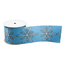 Snöflingor design i Silver White och Blue