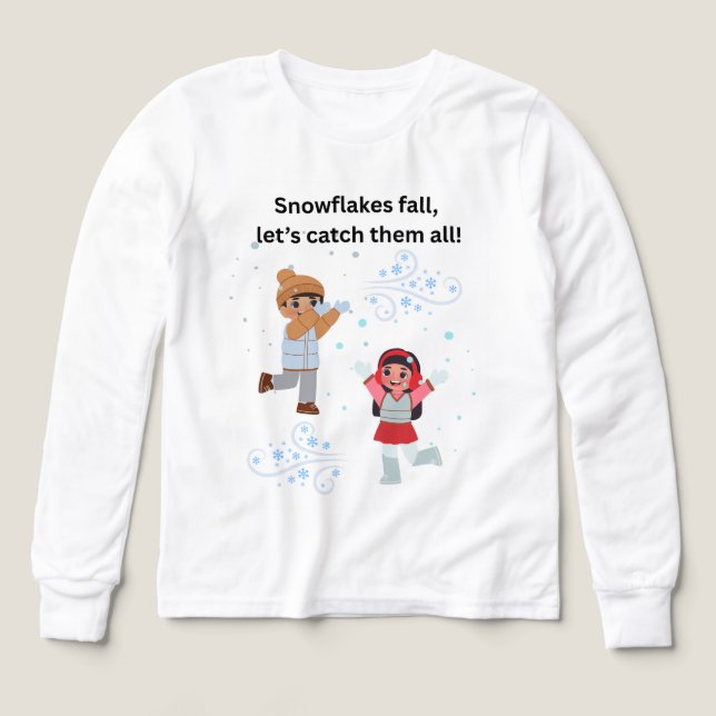 Snöflingor Fall T Shirt (Design framsida)
