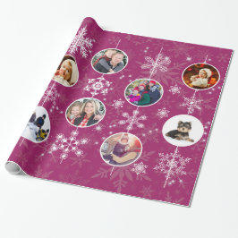 Snöflingor Favorite-familjen Foto Fuchsia Presentpapper