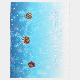 Snöflingor Fleecefilt