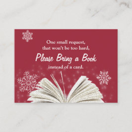 Snöflingor för in en Bok-babydusch Tilläggskort