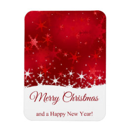 Snöflingor för Jul Red Winter Magnet