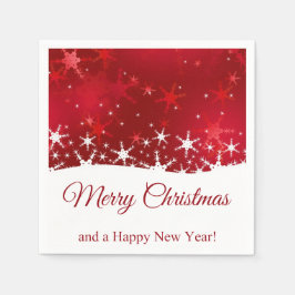 Snöflingor för Jul Red Winter Pappersservett