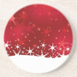 Snöflingor för Jul Red Winter Underlägg