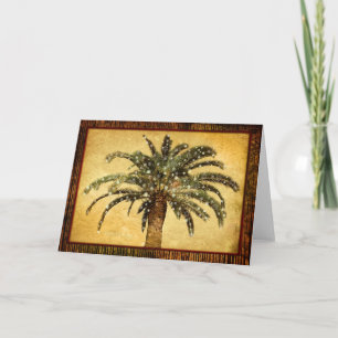 Snöflingor för w för palmträd för julvintage helgkort