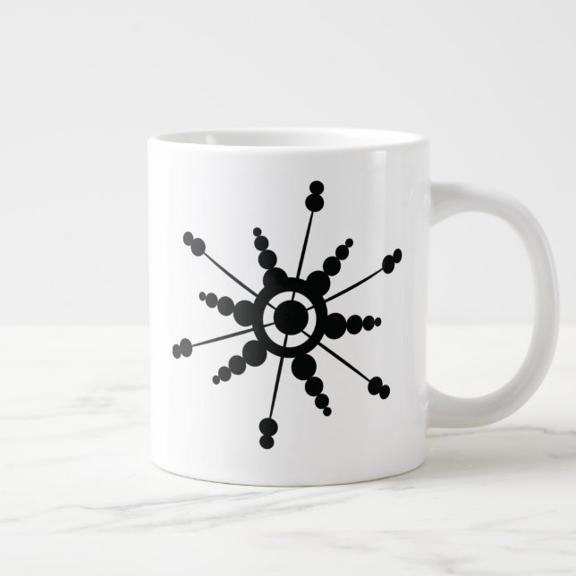 Snöflingor Geometrisk Bubbla Vinter Semester  Jumbo Mugg (Höger)
