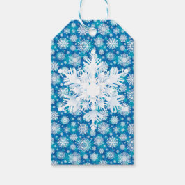 Snöflingor Gift Märkres Presentetikett