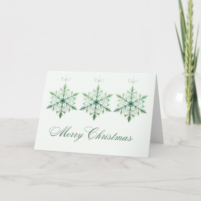 Snöflingor God Jul Kort (Framsida)
