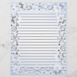 Snöflingor Gräns, högtonat skrivpapper