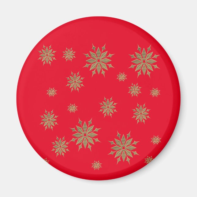 snöflingor,guldsnöflingor, magnet (Framsidan)