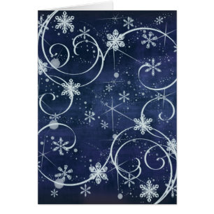 Snöflingor Hälsningskort