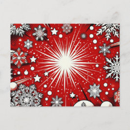 Snöflingor Helg Vykort