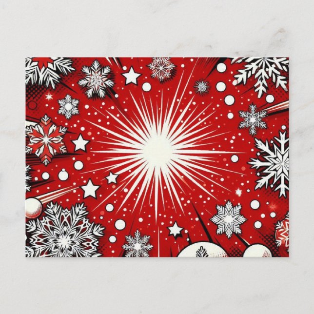 Snöflingor Helg Vykort (Framsida)