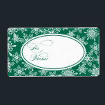 Snöflingor Helgdag Gift Märkre Fraktsedel<br><div class="desc">Märk dina helgdag i stil med den här elegantens märkre! Söt snöflingor fyller bakgrunden med ett ovalt ram lämnande utrymme för att ange till och från detaljer.</div>