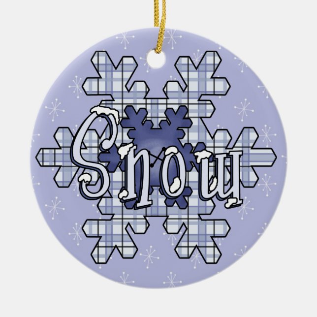 Snöflingor Helgdag Keepsak Ornament (Framsidan)
