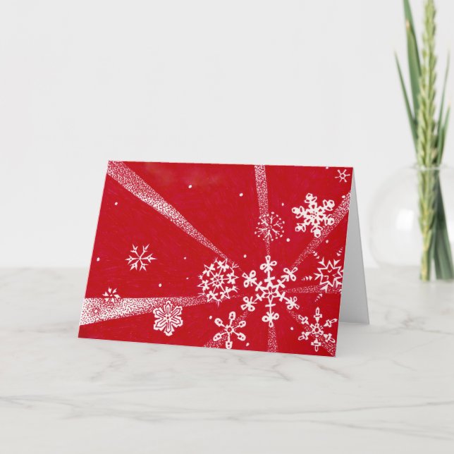 Snöflingor Helgdag-kort Helgkort (Framsida)