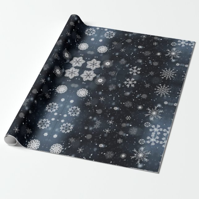 SNÖFLINGOR HELGDAG WRAPPING PAPPER PRESENTPAPPER (Utrullad)