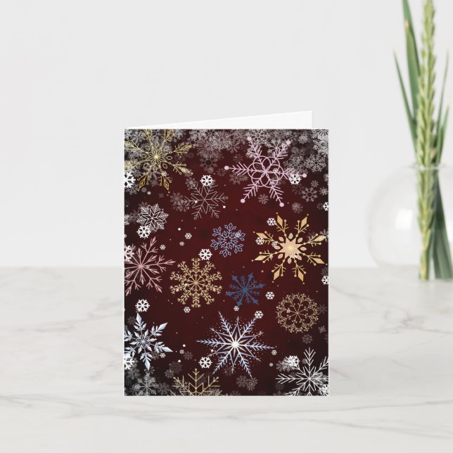 Snöflingor  helgkort (Framsida)