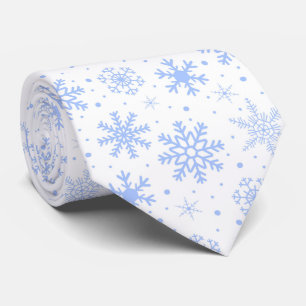 Snöflingor i blått slips